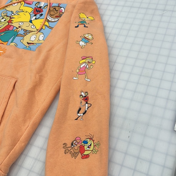 Medium Nickelodeon sweatshirt unisex peach color with classic characters - Picture 3 of 6